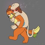 2_tails anthro blush carrying_another dipstick_tail dripping duo eyewear female feral fur glasses male markings multi_tail nude orange_body orange_fur piggyback sleeping snoring tail tail_markings tan_body tan_fur mr.smile nintendo pokemon kai_(mr.smile) mimi_(mr.smile) buizel generation_2_pokemon generation_4_pokemon pokemon_(species) smeargle 1:1 hi_res