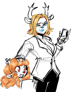 2_horns 5_fingers age_difference anthro antlers big_breasts big_eyes big_iris biped black_eyebrows blonde_hair blue_eyes blue_eyeshadow blue_lips blue_lipstick blue_nose bottomwear breasts buckteeth button_(fastener) cellphone claws cleavage clothed clothed_anthro clothed_female clothing curly_hair curved_horn duo electronics eyebrows eyeshadow female finger_claws fingerpads fingers freckled_face freckles full_cleavage fully_clothed fully_clothed_anthro fully_clothed_female glistening glistening_eyes glistening_hair glistening_lips hair hand_on_another's_head hand_on_head happy holding_cellphone holding_object holding_phone horn huge_hips humanoid_hands iris larger_female legs_together light_hair lips lipstick looking_forward makeup mature_anthro mature_female medium_hair monotone_background monotone_hair no_bra no_pupils older_female open_mouth open_smile orange_hair pants pawpads phone red_eyes red_nose simple_background size_difference smaller_female smile standing teeth three-quarter_view touching_hair white_background white_sclera wide_hipped_anthro wide_hipped_female wide_hips young young_anthro young_female younger_female brialzebubbie deltarune undertale_(series) carol_holiday noelle_holiday deer mammal new_world_deer reindeer 2026 digital_drawing_(artwork) digital_media_(artwork) hi_res partially_colored sketch daughter_(lore) mother_(lore) mother_and_child_(lore) mother_and_daughter_(lore) parent_(lore) parent_and_child_(lore) parent_and_daughter_(lore)