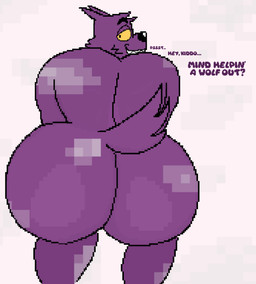 anthro back_muscles bathing big_butt butt fur glistening glistening_body looking_at_viewer looking_back looking_back_at_viewer male muscular muscular_arms muscular_male nude presenting presenting_hindquarters purple_body purple_fur shower showering smile smiling_at_viewer solo tail talking_to_viewer text mars_zero cartoon_network mythology ok_k.o.!_let's_be_heroes bernard_(ok_k.o.!_lbh) canid canine canis mammal mythological_canine mythological_creature werecanid werecanine werecreature werewolf wolf english_text hi_res