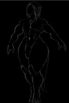 abs animal_genitalia animal_penis biceps black_background ethereal flaccid gem genitals male muscular muscular_humanoid muscular_male nipples nude pecs penis sheath simple_background solo thick_thighs wide_hips starberyl animus_(shadowykitsune) eldritch_abomination ghost humanoid monster spirit black_and_white monochrome