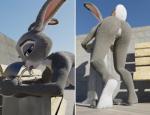 anthro anus barefoot biped butt countershade_feet countershading drinking drinking_fountain feet female genitals nipples nude outside paws pussy soles solo toes water ponlets disney zootopia judy_hopps lagomorph leporid mammal rabbit 3d_(artwork) digital_media_(artwork) hi_res