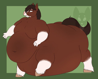 4_fingers belly big_belly brown_body brown_fur brown_hair brown_tail butt countershade_face countershade_fur countershading eyebrows fat_arms fetlocks fingers fur gloves_(marking) hair hooves huge_belly humanoid_hands leg_markings male male_taur markings moobs morbidly_obese morbidly_obese_male morbidly_obese_taur navel nude nude_male nude_taur obese obese_male obese_taur overweight overweight_male overweight_taur socks_(marking) solo tail tan_hooves thick_thighs unguligrade white_body white_countershading white_eyebrows white_markings strawberrymilkdog blair_(kaspian) clydesdale draft_horse equid equid_taur equine equine_taur horse horse_taur mammal mammal_taur taur hi_res