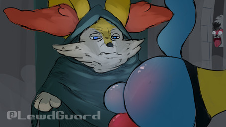 ambiguous_gender animal_genitalia animal_penis anthro balls being_watched butt canine_genitalia canine_penis clothing duo_focus genitals group humor knot looking_at_another male orb penis presenting presenting_balls presenting_hindquarters shitpost what highguard nintendo pokemon pondering_my_orb braixen generation_4_pokemon generation_6_pokemon generation_7_pokemon lucario lycanroc midnight_lycanroc pokemon_(species) 16:9 meme widescreen