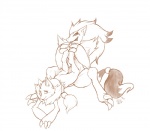 anthro claws duo female female_pred imminent_vore male male/female male_prey nude simple_background sitting spread_legs spreading vore white_background willing_prey cownugget nintendo pokemon ceres_(radarn) fan_character rai_(radarn) generation_5_pokemon pokemon_(species) zoroark monochrome female_(lore) male_(lore)