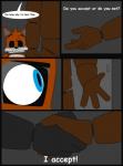 animatronic anthro bear blue_eyes canid canine comic english_text eyes_closed five_nights_at_freddy's fnaf_the_alternative_story fox freddy_(fnaf) hi_res lucioro machine male mammal robot scottgames text