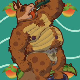 alcohol beer beer_bottle beverage body_hair bottle bottomwear bottomwear_down briefs bulge chest_hair clothed clothing container drinking food fruit happy_trail hole_in_underwear male navel outie_navel overweight overweight_male pants pants_around_ankles pants_down partially_clothed peach_(fruit) plant simple_background stained_underwear standing tongue tongue_out underwear vein veiny_muscles avalath_tiger activision crash_bandicoot_(series) dingodile canid canine canis crocodile crocodilian dingo hybrid mammal reptile scalie 1:1 hi_res