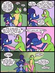2022 amphibian anthro anthro_on_anthro arm_grab balls base_three_layout becoming_erect big_penis blockage_(layout) blue_body blue_scales blush breasts caspar_the_frog casual_nudity claws comic dialogue dragon duo embarrassed english_text erection european_mythology eyes_closed female finger_claws five_frame_image frog genitals glans gloves_(marking) grass green_body green_skin hair half-closed_eyes heart_symbol horizontal_blockage humanoid_genitalia humanoid_penis interspecies kiss_on_lips kissing kneeling leg_markings looking_away male male/female markings medium_breasts motion_lines mythological_creature mythological_scalie mythology narrowed_eyes nipples on_grass open_mouth orange_eyes outside partially_submerged penis pink_body pink_glans pink_nipples pink_skin plant profanity purple_eyes purple_hair pussy river ruby_(ultilix) scales scalie sitting smile smooch_(sound_effect) socks_(marking) speech_bubble surprise_kiss tail text three_row_layout ultilix western_dragon white_claws yellow_balls yellow_body yellow_penis yellow_skin