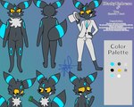 5:4 absurd_res anthro blackyumbreon blackyumbreon_(character) eeveelution english_text generation_2_pokemon glistening glistening_body greeting hi_res male nintendo pokemon pokemon_(species) solo text umbreon