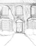 2021 building comic digital_drawing_(artwork) digital_media_(artwork) door hi_res hladilnik house monochrome path plant shrub sketch window zero_pictured