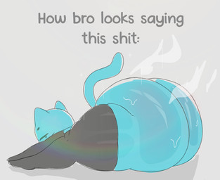 anthro big_butt blue_body bodily_fluids butt clothing eyes_closed gloves handwear huge_butt huge_thighs legwear male profanity shota sitting smelly solo steam sweat sweaty_butt text thick_thighs thigh_highs young young_anthro young_male senordraws cartoon_network the_amazing_world_of_gumball gumball_watterson domestic_cat felid feline felis mammal animated animated_gif english_text hi_res loop short_playtime