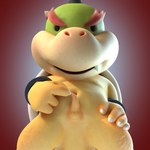 anthro balls foreskin foreskin_play foreskin_pull genitals low-angle_view male nipples nude penis shell-less slightly_chubby small_penis solo young young_anthro tribaldragon mario_bros nintendo bowser_jr. koopa scalie 1:1 3d_(artwork) digital_media_(artwork) hi_res