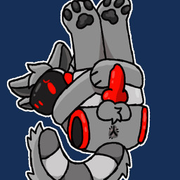 anal_wink anthro anus aroused ass_up legs_up machine male male/male solo submissive submissive_male mushroomwolf axy_(character) protogen 1:1 animated low_res