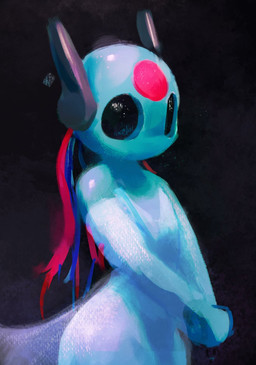 antennae_(anatomy) anthro bare_shoulders big_eyes biped black_eyes blue_body clothed clothing dress female female_humanoid flat_chested glistening glistening_body hands_together head_markings machine markings monotone_body mouthless simple_background skimpy solo standing three-quarter_view translucent translucent_clothing white_clothing white_dress wire efi rain_world videocult looks_to_the_moon_(rain_world) android humanoid iterator_(rain_world) robot robot_humanoid 2025 digital_media_(artwork) digital_painting_(artwork) hi_res painting_(artwork) portrait three-quarter_portrait