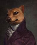 anthro black_lips black_nose brown_eyes clothed clothing fur lips male smile solo tan_body tan_fur whiskers bra1neater canid canine canis jackal mammal hi_res