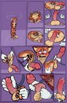 anthro balls bodily_fluids cartoon_logic cock_transformation dildo disembodied_hand duo feet flattened genital_fluids genitals inanimate_transformation machine male malleable_body objectification pawpads penis precum sex_toy solo_focus squish transformation what tantrictoons felid mammal pantherine tiger comic digital_media_(artwork) hi_res