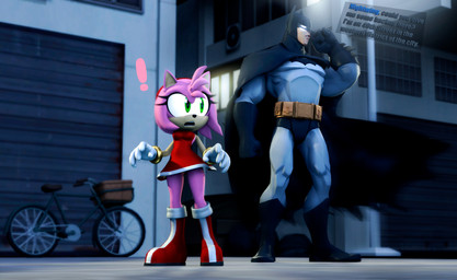 anthro belt bicycle black_boots black_cloak black_clothing black_footwear black_gloves black_handwear boots bracelet breasts brown_belt cloak clothing dialogue dress duo exclamation_point female female_anthro footwear gloves gold_(metal) gold_bracelet gold_jewelry green_eyes grey_clothing handwear jewelry larger_human larger_male male male_human medium_breasts muscular muscular_arms muscular_human muscular_legs muscular_male night open_mouth outside pecs pink_body red_boots red_clothing red_dress red_footwear red_hairband shoes size_difference smaller_anthro smaller_female street surprised talking_to_another text vehicle white_clothing white_gloves white_handwear the-doomguysfm milambre71_(modeler) batman_(series) dc_comics sega sonic_the_hedgehog_(series) amy_rose batman eulipotyphlan hedgehog human mammal 2025 3d_(artwork) crossover digital_media_(artwork) english_text full-length_portrait hi_res portrait source_filmmaker_(artwork)