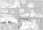 after_anal after_sex anal anthro anus backsack balls bodily_fluids caan_(james_howard) chimera comic command_to_clean cum cum_everywhere cum_from_ass cum_in_ass cum_in_mouth cum_inside cum_kiss cum_on_balls cum_on_face cum_on_leg cum_on_partner cum_on_partner's_face cum_on_perineum dialogue digital_drawing_(artwork) digital_media_(artwork) domestic_cat dripping duo english_text erection felid feline felis fellatio fucked_silly genital_fluids genitals greyscale hybrid james_howard kissing kit_(james_howard) leaking line_art male male/male male_penetrated male_penetrating male_penetrating_male mammal messy monochrome oral oral_penetration penetration penile penis perineum sergal sex size_difference small_dom_big_sub small_top_big_bottom snowballing surprise_kiss tail text