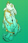 4_ears anthro cheek_tuft chest_tuft christmas_decorations crotch_tuft ear_piercing ear_ring facial_piercing facial_tuft featureless_crotch male mouth_closed multi_ear nose_piercing nose_ring nude piercing ring_piercing ringed_eyes septum_piercing septum_ring solo standing text text_background tuft winged_arms wings 0ct0m0n0 avali absurd_res full-length_portrait hi_res portrait restricted_palette