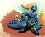2013 4_toes abs absurd_res anthro barefoot biceps black-rose-exterio black_fur black_hair blue_dragon blue_fur brown_background bulge claws dragon exterio fangs feathers fur glowing green_eyes hair hi_res looking_at_viewer male muscles open_mouth pawpads paws pecs plain_background pose red_background reptile scalie shadow shiny shiuk short_hair sitting solo spread_legs spreading teeth toe_claws toned tongue tongue_out topless underwear white_background wings
Rating: Safe
Score: 8
User: Fur_in_the_dark
Date: January 31, 2014