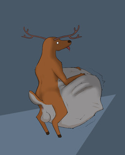 anthro antlers anus balls belly big_belly brown_body brown_fur fur genitals hand_on_belly hooves horn huge_belly male rear_view simple_background solo standing tail tongue tongue_out vore white_body white_fur da~blueguy adventure_time cartoon_network stag_(adventure_time) deer mammal 2025 hi_res