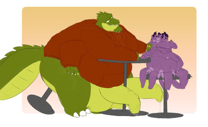 2_tails 4_arms 4_legs 6_arms anthro balls big_balls big_penis blush blush_lines bodily_fluids bottomless bottomless_male caressing claws clothed clothing duo finger_claws foreskin genital_fluids genitals glowing glowing_eyes hair hoodie horn huge_balls huge_penis hyper hyper_balls hyper_genitalia hyper_penis leaking_penis leaking_precum leaning leaning_forward long_foreskin male male/male masturbation moobs multi_arm multi_genitalia multi_leg multi_limb multi_penis multi_tail nipples nude obese obese_male overweight overweight_male penis precum precum_string red_clothing red_hoodie red_topwear sitting_on_stool tail thick_tail thick_thighs toe_claws topwear yellow_eyes maxmulticroc max_(maxmulticroc) crocodile crocodilian imp reptile scalie hi_res sketch