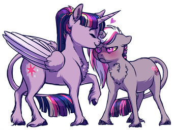 alternate_universe blush cloven_hooves duo feathered_wings feathers female feral grumpy heart_symbol hooves horn simple_background white_background wings lopoddity friendship_is_magic hasbro my_little_pony mythology pandoraverse_(lopoddity) fan_character pandora_(lopoddity) twilight_sparkle_(mlp) equid equine mammal mythological_creature mythological_equine unicorn winged_unicorn 2016 story story_in_description daughter_(lore) mother_(lore) mother_and_child_(lore) mother_and_daughter_(lore) parent_(lore) parent_and_child_(lore) parent_and_daughter_(lore)