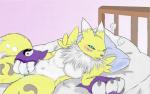 bed black_nose black_sclera blue_eyes breasts chest_tuft claws digimon facial_markings female fur glove looking_at_viewer markings masturbation navel open_mouth pillow pussy pussy_juice renamon tuft white_fur
Rating: Explicit
Score: 3
User: ChestFox
Date: March 20, 2014