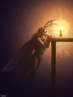ambiguous_gender anthro candle fire furniture simple_background solo table wings conditional_dnp ratte arthropod geometer_moth insect invertebrate lepidopteran moth snowy_geometer 2018 3:4 digital_media_(artwork) hi_res