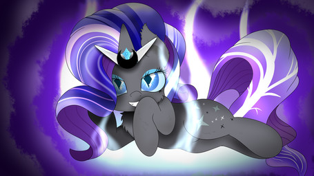 black_body black_fur blue_eyes corruption cutie_mark female feral fur glowing glowing_eyes hair horn multicolored_hair purple_hair solo star two_tone_hair young young_feral mister-true friendship_is_magic hasbro idw_publishing my_little_pony my_little_pony_(idw) mythology nightmare_rarity_(idw) equid equine mammal mythological_creature mythological_equine unicorn 16:9 widescreen