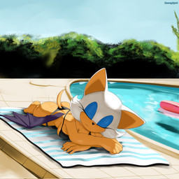 anthro beach_towel bikini black_bikini black_clothing black_swimwear breasts butt clothing crossed_arms eyelashes eyes_closed eyeshadow female glistening glistening_butt lying makeup membrane_(anatomy) membranous_wings on_front solo swimming_pool swimwear tan_body towel two-piece_swimsuit wings soranygyart sega sonic_the_hedgehog_(series) rouge_the_bat bat mammal 1:1 2025 hi_res