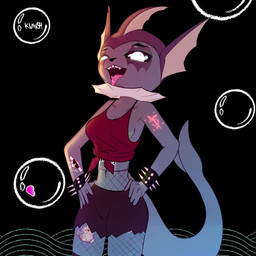 alternative_fashion anthro anthrofied body_writing bodypaint bracelet breasts clothed clothing female fishnet_clothing genitals goth hands_on_hips jewelry makeup medium_breasts nipples nude open_mouth piercing pokemorph solo spiked_bracelet spikes tail teeth tongue tongue_out tongue_piercing vulva kuwsh nintendo pokemon eeveelution generation_1_pokemon pokemon_(species) vaporeon 1:1 2d_animation animated frame_by_frame hi_res no_sound short_playtime video