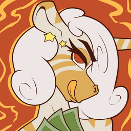 anthro bedroom_eyes cloud_mane female licking licking_lips money narrowed_eyes seductive solo tongue tongue_out cocaine_(artist) conditional_dnp princess_coke equid equine mammal zebra 1:1