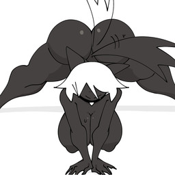 5_fingers anthro areola ass_up big_breasts big_butt bodily_fluids breasts bubble_butt butt collar collar_only curvy_figure female female_anthro fingers front_view grey_areola grey_body grey_ears grey_nipples grey_tail hair hair_over_eyes hanging_breasts mouth_closed nipples nude nude_anthro nude_female simple_background smile smiling_at_viewer smirk solo spiked_collar spikes spread_legs spreading sweat sweatdrop tail tail_motion tailwag thick_thighs white_background white_hair xarop77 sheep_(xarop77) canid canine canis mammal wolf 1:1 2026 digital_drawing_(artwork) digital_media_(artwork) hi_res