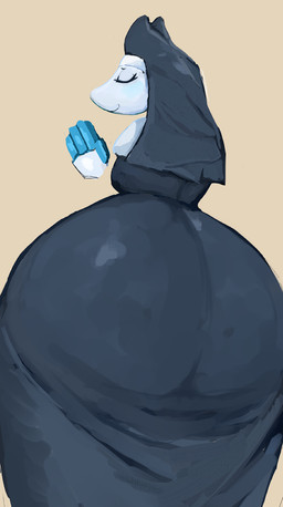 anthro big_butt butt female female_anthro nun nun_outfit praying solo holemann deltarune undertale_(series) tasque_manager tasque_manager_(nun) darkner 2026