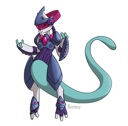 3_fingers 3_toes alternate_color anthro armor arms_bent black_clothing black_footwear blue_armor blue_body blue_clothing blue_gauntlets blue_helmet blue_pauldron blue_skin blue_tail blue_topwear breasts closed_smile clothed clothed_anthro clothed_female clothing featureless_crotch feet female female_anthro fingers footwear gauntlets gem gloves grey_body grey_skin handwear light long_tail looking_at_viewer mouth_closed pauldron simple_background small_breasts smile smiling_at_viewer solo tail text toes topwear visor white_background wide_crotch lunareel fakemon nintendo pokemon generation_6_pokemon hybrid legendary_pokemon mega_evolution mega_mewtwo mega_mewtwo_x mega_mewtwo_y pokemon_(species) 2019 artist_name cel_shading colored digital_drawing_(artwork) digital_media_(artwork) english_description full-length_portrait hi_res lighting portrait shaded