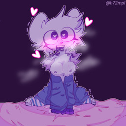anthro areola bed big_ears bodily_fluids breast_squish breasts breath clothed clothing drooling ejaculation eyelashes female fingering fingering_self fluffy fluffy_ears fluffy_hair footwear furniture genital_fluids hair heart_eyes heart_reaction heart_symbol jacket kneeling legwear masturbation nipples obscured_masturbation on_bed open_mouth panting partially_clothed pattern_clothing pattern_footwear pattern_legwear pattern_socks saliva saliva_on_breasts sitting sitting_on_bed socks solo squish steam stockings striped_clothing striped_footwear striped_socks stripes sweat topwear vaginal vaginal_fluids winter_coat h72mpl bear_(game) roblox bear mammal ursine 1:1 hi_res