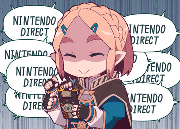blonde_hair cape clothing dialogue emanata eyes_closed female fingerless_gloves gloves hair handwear holding_object humanoid_pointy_ears motion_blur motion_lines not_furry pointy_ears pointy_speech_bubble repeated_dialogue repeated_text sheikah_slate short_hair smile solo speech_bubble tablet_computer text yokoyoko468b breath_of_the_wild nintendo the_legend_of_zelda princess_zelda humanoid hylian 2020 english_text hi_res