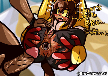 5_fingers anthro anus armwear bent_over big_breasts big_butt blush bodily_fluids bottomwear breasts brown_body brown_fur brown_hair bubble_butt butt butt_focus butt_grab cat_tail clothed clothing dialogue duo erection eyewear eyewear_on_head faceless_character faceless_human faceless_male fangs female female_anthro female_focus female_on_human fingers fur furniture gaping gaping_anus genitals goggles goggles_on_head gold_(metal) hair hand_on_butt huge_breasts imminent_sex latex legwear looking_at_viewer male male/female nervous nervous_smile nervous_sweat pants penis sex sofa sofa_sex spread_anus spreading sweat sweatdrop sweaty_butt tail tan_body teeth text thick_thighs tight_clothing torn_bottomwear torn_clothing torn_pants vulva whiskers wide_hips yellow_clothing yellow_eyewear yellow_goggles cabimangaka erocanvasart gameoverse glitch_productions anon kit_bodega domestic_cat felid feline felis human humanoid mammal absurd_res hi_res shaded signature