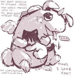 ambiguous_form ambiguous_gender anthro bodily_fluids cum cum_drip cum_puddle dialogue dripping duo ellipsis forked_tongue genital_fluids grinding hair horn i_love_you larger_ambiguous male male/ambiguous masturbation open_mouth plushie plushie_humping plushophilia short_hair simple_background size_difference smaller_male speech_bubble text tongue white_background white_body petday mythology animate_inanimate domestic_cat dragon felid feline felis living_plushie mammal mythological_creature mythological_scalie scalie 2026 english_text hi_res monochrome