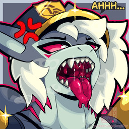 angry anthro bodily_fluids clothed clothing dialogue fangs hair looking_at_viewer male mouth_shot open_mouth red_eyes saliva saliva_string simple_background solo sparkles teeth text tongue tongue_out uvula nagifur mythology reef_(nagifur) fish mammal marine mythological_creature shark 1:1 digital_media_(artwork) english_text