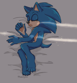 4_toes 5_fingers anthro bed_sheet bedding blue_body blue_fur claws eyes_closed feet fingers fur light male quills_(anatomy) sleeping solo sunlight tail toes molostyle23 sega sonic_the_hedgehog_(film) sonic_the_hedgehog_(series) sonic_the_hedgehog eulipotyphlan hedgehog mammal hi_res