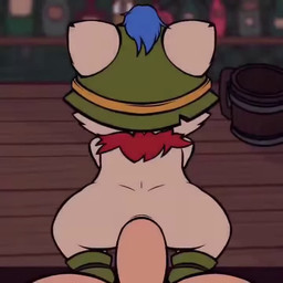 abdominal_bulge all_fours anal anal_penetration anthro anthro_penetrated ball_slap balls_deep bent_over bodily_fluids bouncing_penis butt clothing container cum cum_in_ass cum_inside cup deep_penetration dripping duo ears_up ejaculation eyewear eyewear_on_head foreskin from_behind_position front_view fur furniture genital_fluids genitals goggles goggles_on_head hat headgear headwear holding_hips human_on_anthro human_penetrating human_penetrating_anthro humanoid_genitalia humanoid_penis interspecies legwear looking_pleasured male male/male male_penetrated male_penetrating male_penetrating_male moan mostly_nude navel neck_tuft on_table open_mouth orgasm penetration penis precum precum_drip rear_view sex size_difference slap submissive submissive_male table thick_penis tuft white_body white_fur ishitaka_uwu sneowper_(va) league_of_legends riot_games tencent teemo_(lol) human mammal yordle 1:1 2025 2d_animation animated colored digital_drawing_(artwork) digital_media_(artwork) high_framerate long_playtime sound voice_acted webm