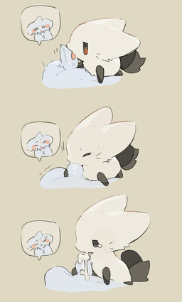 ambiguous_gender ambiguous_penetrated anthro anthro_on_feral anthro_penetrating anthro_penetrating_feral bestiality blush bodily_fluids chibi cum cum_in_mouth cum_inside duo fellatio feral feral_penetrated genital_fluids genitals kemono larger_anthro larger_male licking male male/ambiguous male_penetrating male_penetrating_ambiguous oral oral_penetration penetration penile penis penis_lick sex size_difference smaller_ambiguous smaller_feral smaller_penetrated tongue tongue_out young young_ambiguous young_feral seuppi kumikuyo_(seuppi) parang_(seuppi) bovid canid canine caprine fox mammal sheep comic