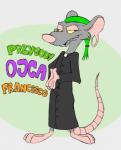 catholic church clothed clothing erection erection_under_clothing male priest religion seditious simple_background solo text lufeed father_francesco mammal murid murine rat rodent series_(disambiguation) absurd_res hi_res polish_text translated