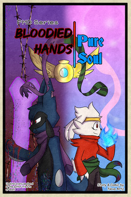 ambiguous_gender anthro badge biped black_nose blood blue_body blue_fire blue_fur blue_text bodily_fluids closed_smile colored_fire duo eyelashes fire fur mouth_closed paws pupils purple_scarf red_body red_eyes red_fur scar scarf smile tail text white_sclera novaarts nintendo pokemon pokemon_mystery_dungeon spike_chunsoft hopps_(novaarts) lu_(novaarts) generation_4_pokemon generation_8_pokemon pokemon_(species) raboot riolu 2025 2:3 artist_name cover cover_art cover_page english_text hi_res