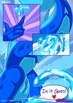 2022 absurd_res anthro anus aquatic_dragon ass_up blue_body blue_pussy blush butt close-up comic dialogue digital_drawing_(artwork) digital_media_(artwork) dragon english_text female fur genitals hair heart_symbol hi_res lustragon marine mythological_creature mythological_scalie mythology nude open_mouth purple_pussy pussy scalie small_anus smile solo tail tentacles text using_magic water water_tentacles watermark wave_(iestragon) wet