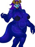 anthro anthrofied big_breasts blue_eyes blue_markings blue_sclera breasts crossgender female genitals grey_body hair huge_breasts markings navel nude open_mouth overweight overweight_female pasties pupils purple_hair pussy sharp_teeth simple_background slit_pupils solo teeth thick_thighs white_background wide_hips ddguy league_of_legends mythology riot_games tencent aurelion_sol_(lol) dragon mythological_creature mythological_scalie scalie 3:4 absurd_res hi_res