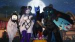 2019 3d_(artwork) 5_fingers anthro anthrofied apple armor armwear arthropod big_breasts biped black_body black_nails blue_eyes blue_hair bondage_gear book breasts candy changeling clitoral_hood clothed clothing collar colored_nails corset cutie_mark dessert detached_sleeves digital_media_(artwork) dildo ear_piercing ear_ring equid equine eyebrows eyelashes facial_markings fangs female fingers food friendship_is_magic fruit genitals gloves glowing glowing_eyes green_eyes green_nipples group hair halloween hand_on_hip handwear harness hasbro hat head_markings headgear headwear helmet hi_res holding_breast holding_object holidays horn horse lamp lantern latex legwear lingerie lollipop looking_at_viewer mammal markings mature_anthro mature_female moon mostly_nude my_little_pony mythological_creature mythological_equine mythology nails navel night nightmare_moon_(mlp) nipples open_mouth partially_clothed piercing pink_eyes pink_nipples plant pony princess_celestia_(mlp) pumpkin pupils purple_hair purple_nails purple_nipples pussy queen_chrysalis_(mlp) ring_piercing sex_toy skimpy skinsuit skyleesfm slit_pupils smile source_filmmaker standing stockings teeth thigh_highs tight_clothing tongue tongue_out topwear white_body winged_unicorn wings