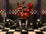 anthro duo eyes_closed hand_on_back hand_on_leg hand_on_mouth hand_on_muzzle hand_on_thigh hook kiss_on_lips kissing machine male male/male on_lap plantigrade sitting_on_another sitting_on_lap sitting_on_leg sitting_on_partner anonymous_artist unknown_artist five_nights_at_freddy's five_nights_at_freddy's_4 scottgames foxy_(fnaf) nightmare_foxy_(fnaf) animal_humanoid animatronic canid canid_humanoid canine canine_humanoid fox fox_humanoid humanoid mammal mammal_humanoid robot robot_humanoid 2023 3d_(artwork) 4:3 digital_media_(artwork)