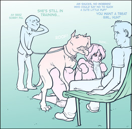 all_fours ambiguous_penetration bdsm bestiality big_breasts big_butt bondage bound breasts buckold butt claws clothed clothing collar dialogue doggystyle ear_piercing fake_dog_ears fake_ears fellatio female female_on_feral female_penetrated feral from_behind_position fully_clothed fur genitals group group_sex holding_object human_on_feral human_on_human human_penetrated human_penetrating human_pet interspecies intraspecies kneeling latex male male/female male_penetrating mostly_nude mounting nipples open_mouth oral penetration penile penis pet_praise petplay piercing praise restrained roleplay sex sex_slave shared_female_with_animal sitting slave spitroast standing text threesome toe_claws tongue tongue_out trio vein veiny_penis sparrow_(artist) canid canine human mammal english_text hi_res